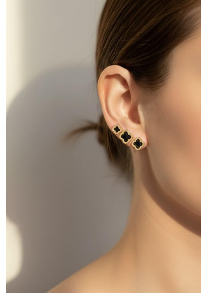 Kadın 3 Boy 6'lı Küpe Seti Gümüş Ync-Gld-S-Tslı-Kp-3lu-Set