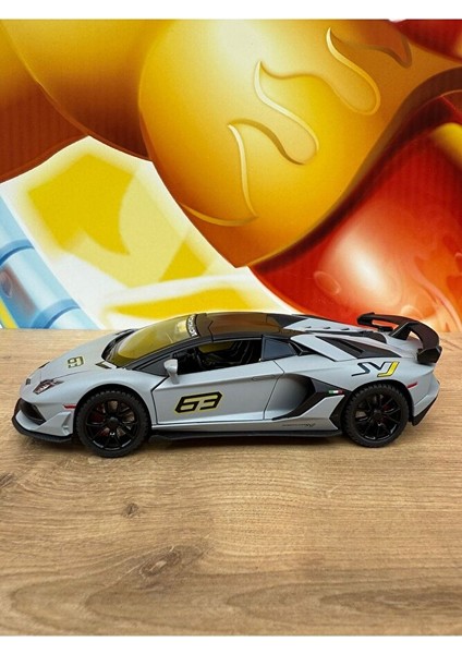 Lamborghini Aventador Svj Diecast Model Araba Sesli Işıklı Kapıları Açılır Lamborgihini Gri Araba fiyatları