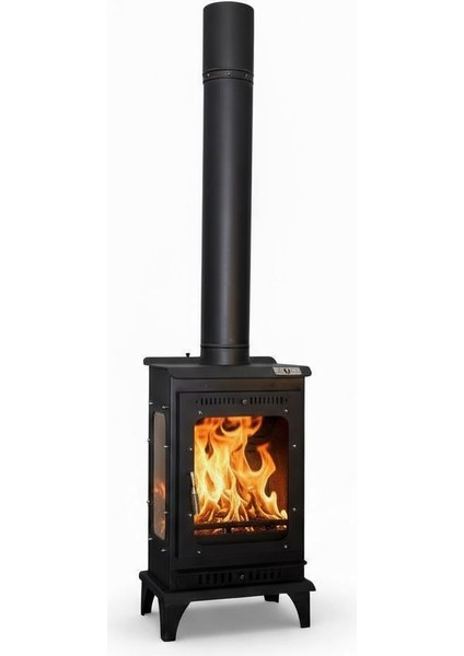 Pelet Soba Pelet Şömine 3 Tarafı Camlı Paslanmaz Krom Hazneli fiyatları