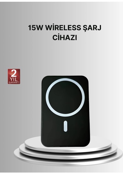 360° Döner Başlıklı Magsafe Araç Telefon Tutucu 15W Güvenli Kablosuz Şarj