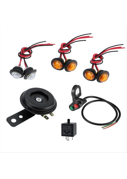 Atv Utv Için Korna Farlı 3 Pinli Röleli Evrensel Dönüş Sinyal Lambası LED Kiti (Yurt Dışından) fırsatları