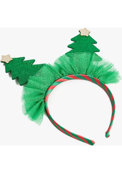 Simli Çam Ağacı Aplikeli Yılbaşı Tacı fiyatları