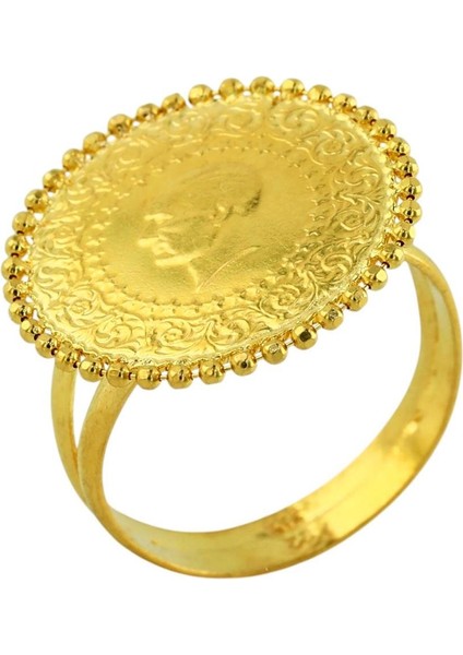 22 Ayar Altın Çeyrekli Yüzük - 0199570
