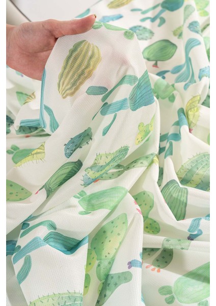 Kaktüs Desenli Masa Örtüsü, Sofra Bezi, Piknik Örtüsü