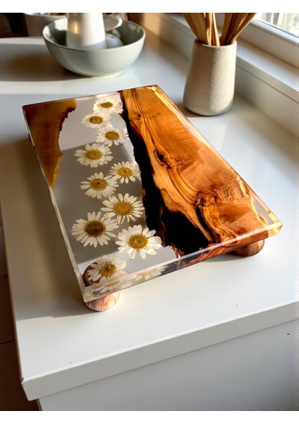 Epoksi Sunumluk - Reçine Sunumluk - Sunum Tepsisi - Servis Tepsisi - Hediyelik Eşya