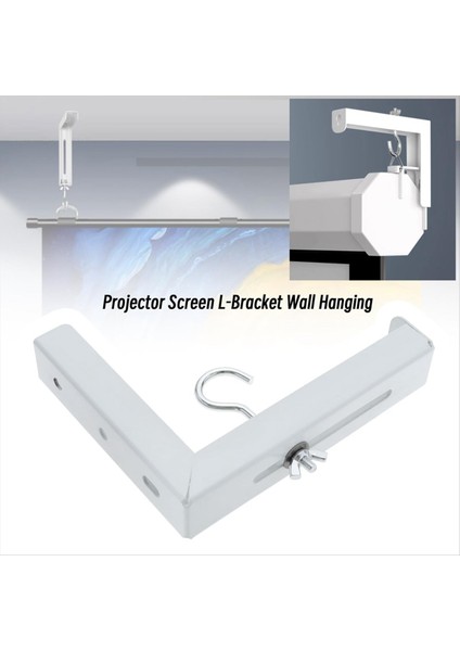 2pcs Projektör Perde Askı Projektör Ekran L Basket Montaj Askı Tutucu Ayarlanabilir Uzantı Montaj Standı (Yurt Dışından) fırsatları