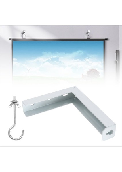 2pcs Projektör Perde Askı Projektör Ekran L Basket Montaj Askı Tutucu Ayarlanabilir Uzantı Montaj Standı (Yurt Dışından) indirimleri