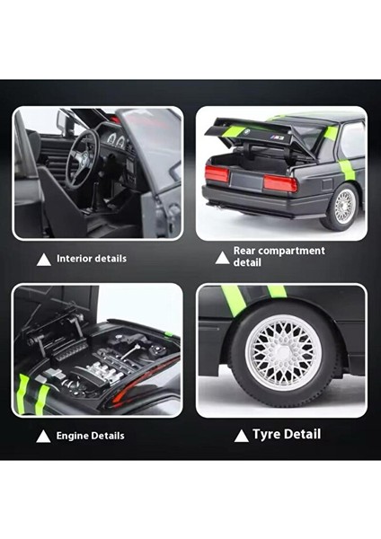 Yeni - New 1988 Bmw M3 (E30) Siyah Bmw E30 Diecast Model Koleksiyonluk Araba fırsatları