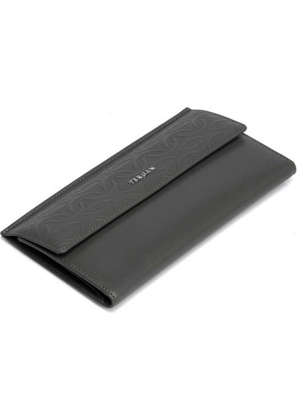 Gri Hakiki Deri Kadın Cüzdan - S1CB00005793-M07