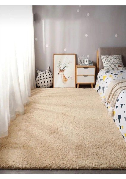 Santiva Home Bej Post Peluş Halı – Ultra Yumuşak, Antibakteriyel, Kaymaz Dot Taban, Makinada Yıkanabilir – Salon, Koridor ve Çocuk Odası Halısı modelleri