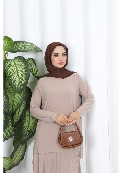 Eteği Piliseli Sade Tunik Takım fırsatları