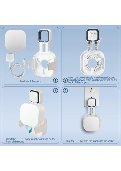 Eero 6+ Çift Bantlı Mesh Wi-Fi 6+ Yönlendirici Sağlam Soket Grubu Alan Tasarrufu Tel Yönetimi Için Duvar Montaj Braketi (Yurt Dışından) modelleri