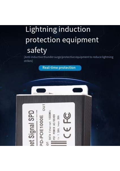 Tek Kanallı Gigabit Poe Poe Ethernet Sinyal Spd Network Surge Protector 1000MBPS Spd Cctv Ip Kameraları Için Önleyici (Yurt Dışından) modelleri