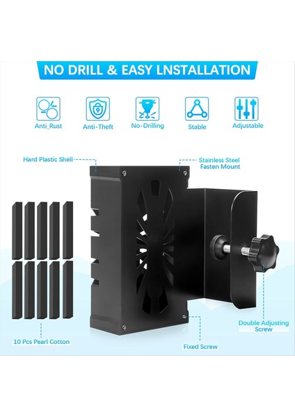 Derecesiz Video Kapı Zili Montaj Düğmesi Kapak Braketi Koruma Kamera Kamera Tutucu Ev Dairesi Ofis Aksesuarları (Yurt Dışından) fırsatları
