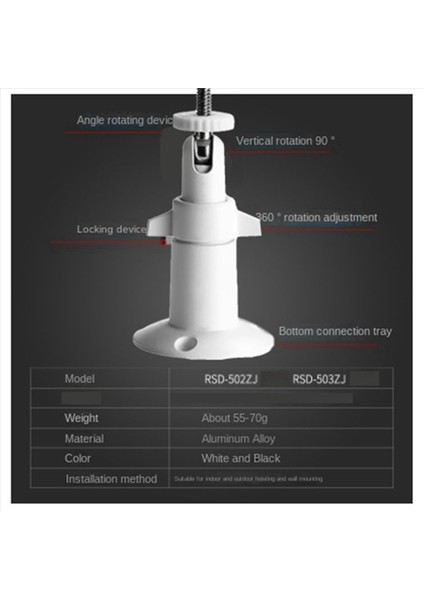 Kamera Braketi Güvenlik Kamera Braketi Için 2x Kapalı Dış Mekan Ayarlanabilir Montaj Duvar/tavan Güvenlik Braketi (Yurt Dışından)