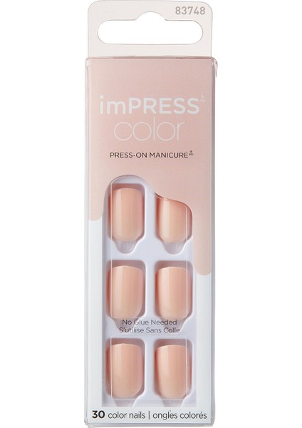 Color Kendinden Yapışkanlı Takma Tırnak Kısa Nude Ten modelleri