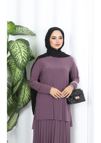 Eteği Piliseli Sade Tunik Takım fırsatları