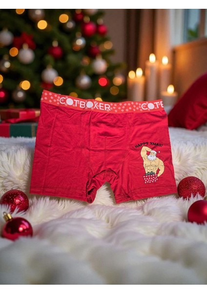 - Yılbaşı Temalı Desenli Erkek Boxer – Hediye Paketli
