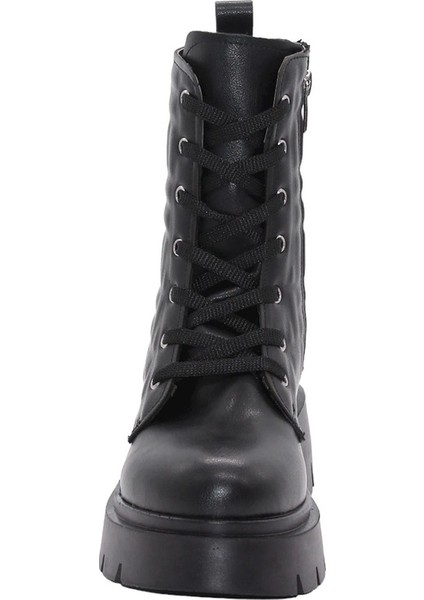 BF183 Siyah Bağcıklı Fermuarlı Kadın Bot fiyatları