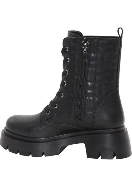 BF183 Siyah Bağcıklı Fermuarlı Kadın Bot modelleri