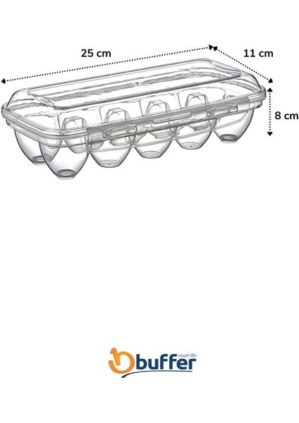 10 Bölmeli Kilitli Kapaklı Yumurtalık Saklama Kutusu YU110 (5314) indirimleri