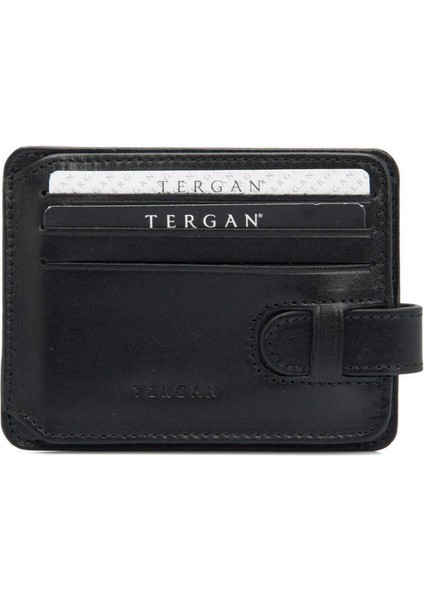 S1KK00001533-U89 Deri Erkek Kredi Kartlık - Siyah