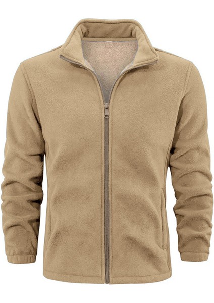 Erkek Ultra Isı Peluş Astarlı Cepli Tam Fermuarlı Polar Ceket fiyatları