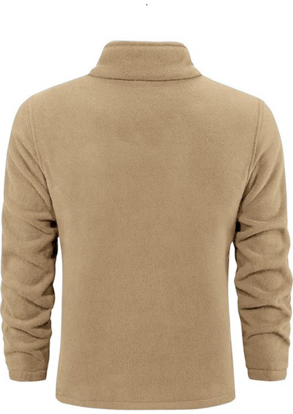 Erkek Ultra Isı Peluş Astarlı Cepli Tam Fermuarlı Polar Ceket modelleri