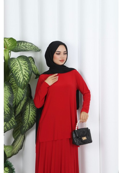 Eteği Piliseli Sade Tunik Takım fırsatları