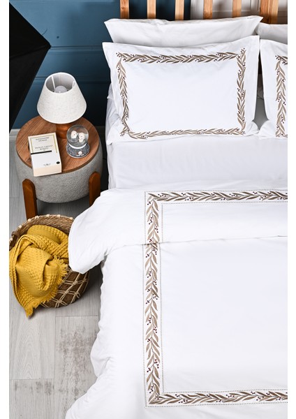 Linda Nakışlı %100 Pamuk Nevresim Takımı