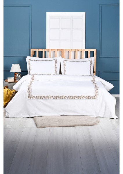 Linda Nakışlı %100 Pamuk Nevresim Takımı