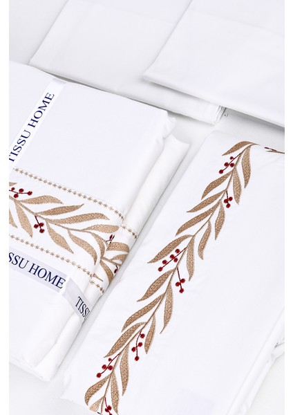 Linda Nakışlı %100 Pamuk Nevresim Takımı