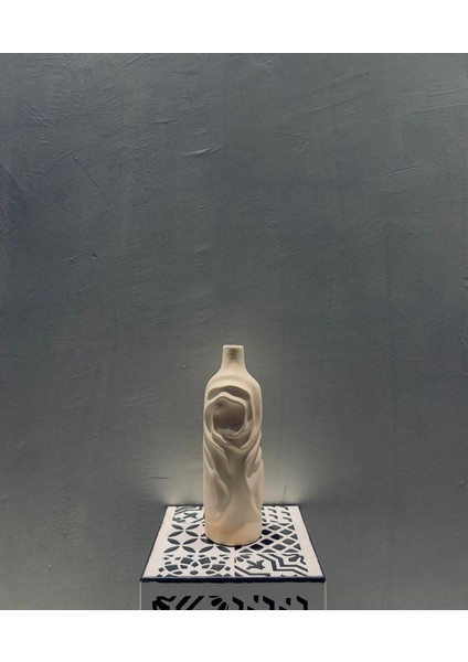 Akışkan Sanat Seramik Vazo – 38X12 cm Uzun Boyutlu Modern Heykelsi Obje fiyatları