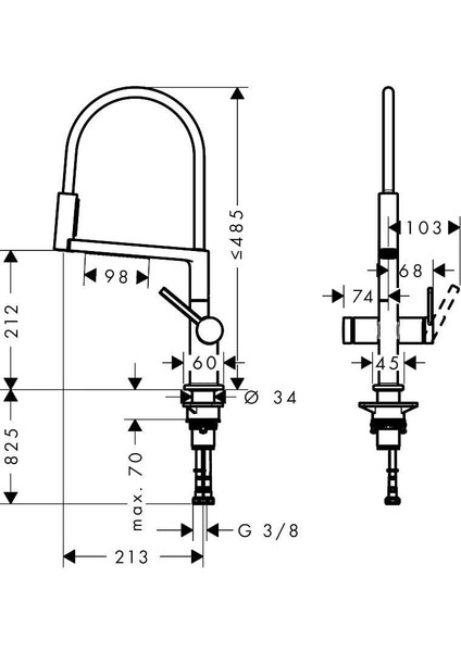 Talis Selecet M54 Powderspray Tek Kollu Eviye Bataryası - 72861000 fırsatları