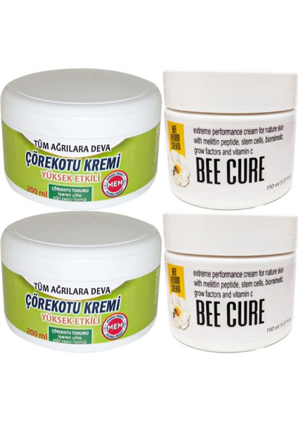 Çörek Otu Kremi Green Box 2 Adet 200 ml + 2 Adet Beecure 150 ml Krem / Krem Seti