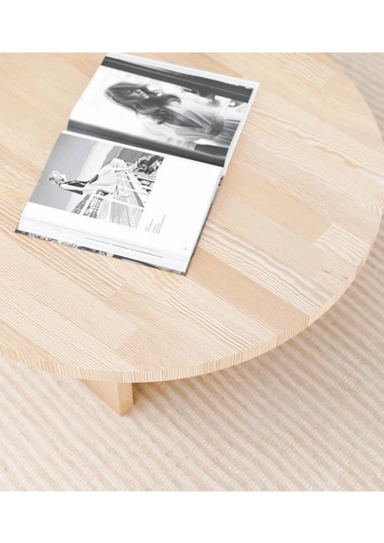 Masif Ağaç Yuvarlak Orta Sehpa Büyük / Küçük Set indirimleri