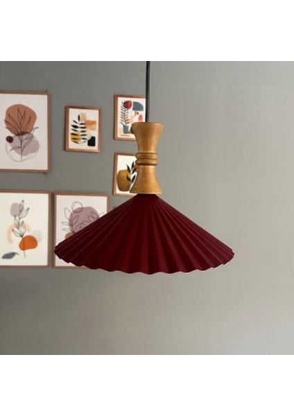 Avilla Vişne Çürüğü Tekli Metal Avize Ahşap Piyon Başlık Rustik Cafe Mutfak Modern Sarkıt Aydınlatma