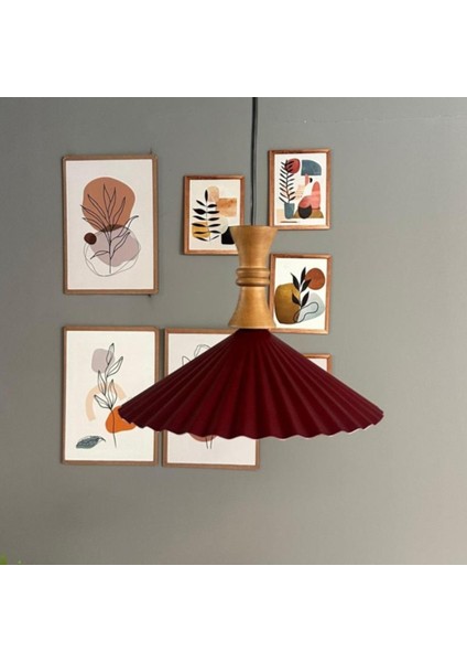 Avilla Vişne Çürüğü Tekli Metal Avize Ahşap Piyon Başlık Rustik Cafe Mutfak Modern Sarkıt Aydınlatma modelleri