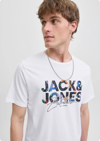 Jack&jones 12278523 Jjgeolas Tee 0 Yaka Kısa Kol Tsh