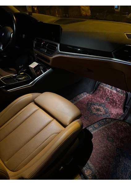 Lüx Oto Halı Paspas Desenli Yıkanabilir Universal (Her Araca Uyumlu)(Türk Motifi Desenli Koyu)