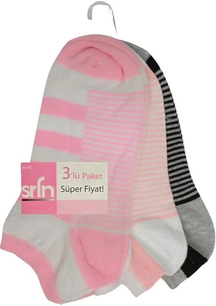 SRFN Kadın Patik Çorap 3 lü çemberli Desen fiyatları