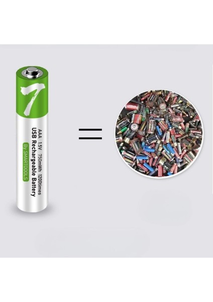 USB Type-C Şarjlı 4 Adet Aaa 1.5V Lityum Kalem Pil 750MAH Uzun Ömürlü indirimleri