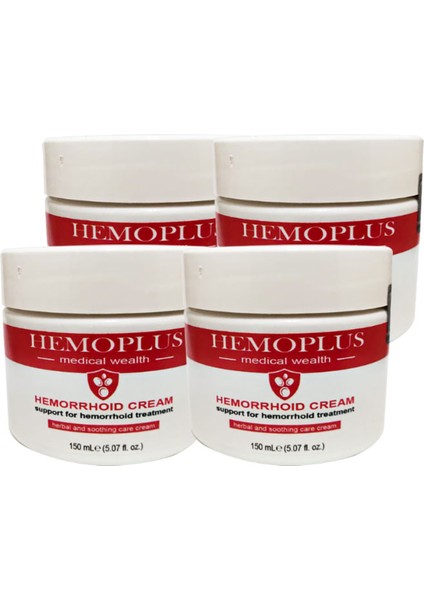 Hemoplus Büyük Boy 150 ml Hemor.roidin Krem 4 Adet