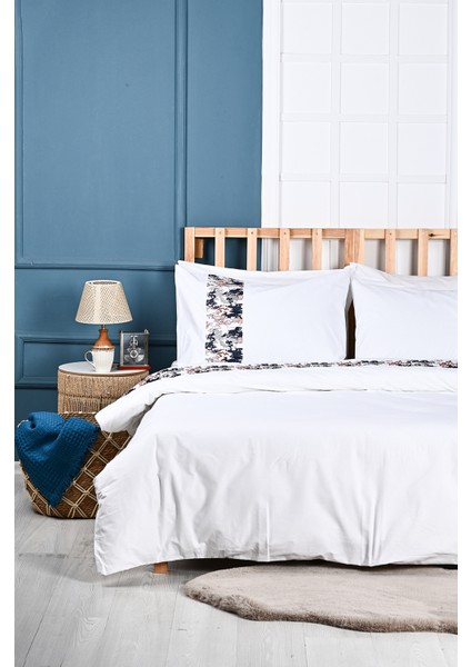 Elmas Kiremit Nakışlı %100 Pamuk Nevresim Takımı modelleri