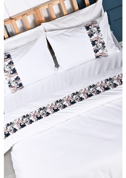 Elmas Kiremit Nakışlı %100 Pamuk Nevresim Takımı fırsatları