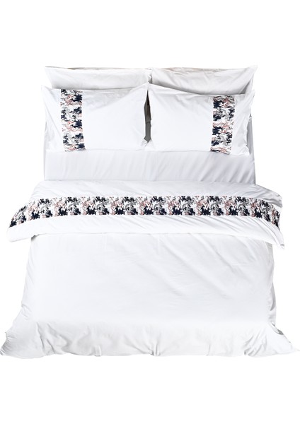 Elmas Kiremit Nakışlı %100 Pamuk Nevresim Takımı