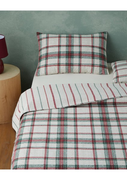 Winter Check Flanel Tek Kişilik Nevresim Takımı 160X220 cm Yeşil – Kırmızı fiyatları