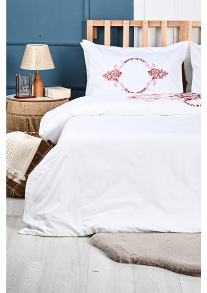 Alyans Nakışlı %100 Pamuk Nevresim Takımı fiyatları