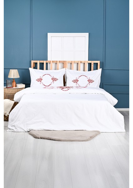 Alyans Nakışlı %100 Pamuk Nevresim Takımı fırsatları