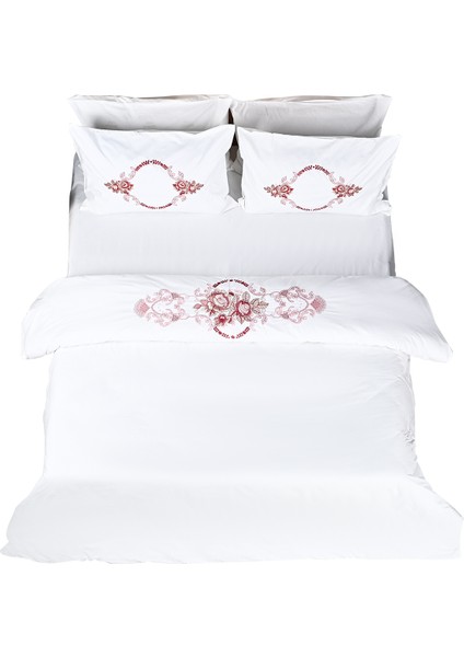 Alyans Nakışlı %100 Pamuk Nevresim Takımı